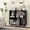 3-Tier Open Shelf Bookcase with 4 Compartments and 4 Metal Support Legs